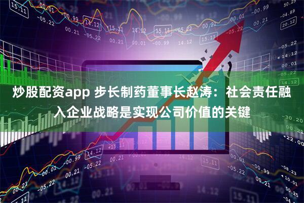 炒股配资app 步长制药董事长赵涛：社会责任融入企业战略是实现公司价值的关键