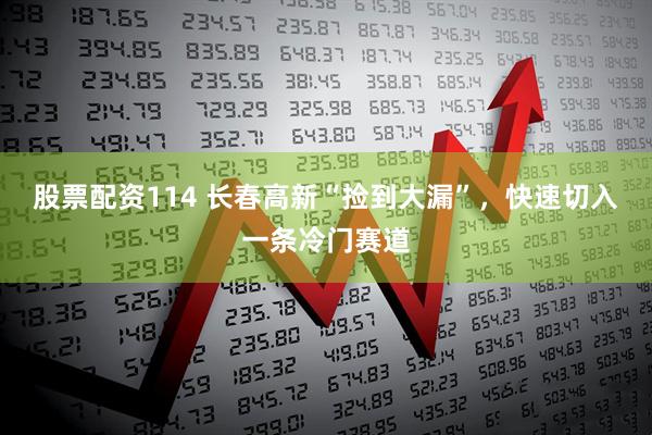 股票配资114 长春高新“捡到大漏”，快速切入一条冷门赛道